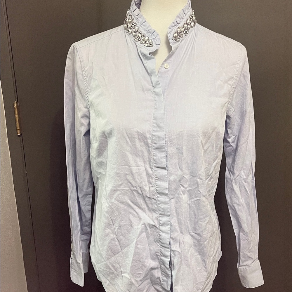 Elle bedazzled long sleeve blouse